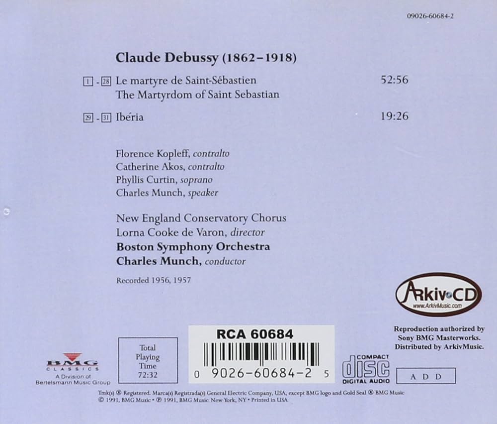 その他 Debussy: Images/Le Martyre De [CD] Images / Le Martyre De St Sebastien by Debussy / Rahbari (CD